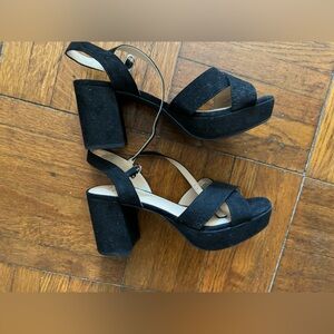 Target “A Nee Day” black strappy sandals.